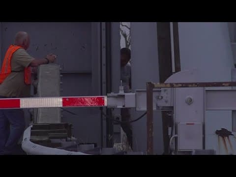 Flood gates in Cocodrie close in anticipation of Hurricane Francine