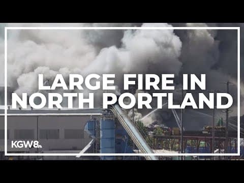 WATCH: Smoke plume seen over Portland from fire