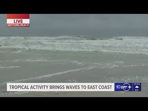 Rip current warnings, choppy waves on Florida's East Coast due to tropical activity