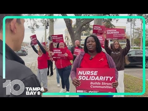 Nurses in the Tampa Bay area are demanding safer staffing levels, protections against AI in healthca