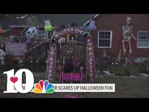 Halloween House: Knoxville homeowner scares it up with skeleton decorations