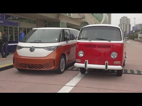 How does the all-electric 2025 Volkswagen ID Buzz stack up against a classic 1969 VW microbus?