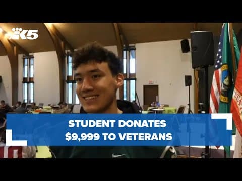 Student donates $9,999 to Veterans