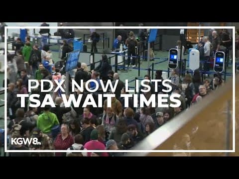 TSA wait times on display at PDX