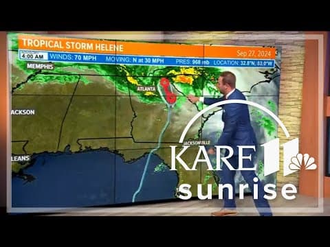 Tropical Storm Helene moves into Georgia, Carolinas