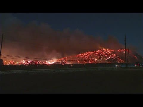 NW Houston mulch fire burns overnight