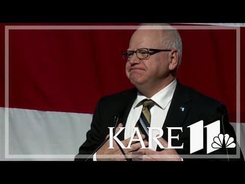 Gov. Tim Walz addresses supporters for first time since election loss