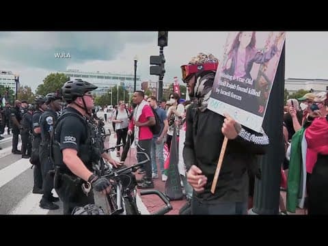 WATCH: Thousands of protesters in DC after Netanyahu speech to Congress