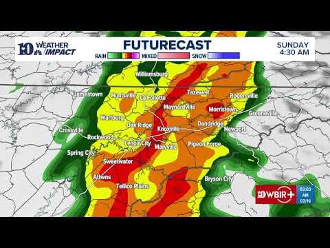 Heavy rain makes its way through East Tennessee