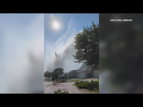 Homeowners in limbo after 33-inch line break sends water spewing across the neighborhood