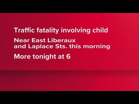 Child killed in Chalmette traffic incident, St. Bernard Sheriff's Office says