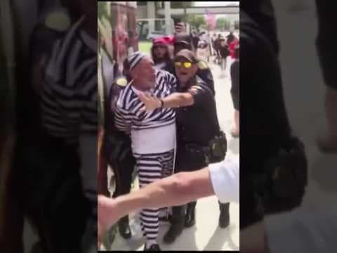 Protester arrested after Trump’s arraignment