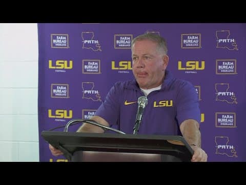 LSU coach Brian Kelly on Jayden Daniels' injury, loss to Alabama