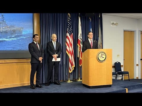 2 US Navy sailors arrested on charges tied to national security and China - Full Press Conference