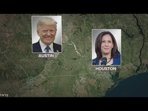 Donald Trump, Kamala Harris visit Texas as presidential campaign continues