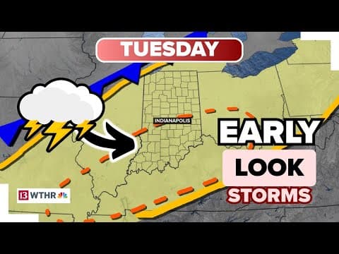 Early look at storm chances across Indiana for Tuesday | Weather Impact Alert