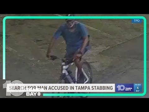 Tampa police: Video shows man on bike accused of stabbing another man
