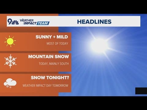 Latest forecast | Mild day before chance for snow Thursday morning