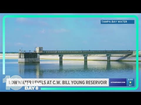 Water shortage causing low water levels at the C.W. Bill Young Regional Reservoir