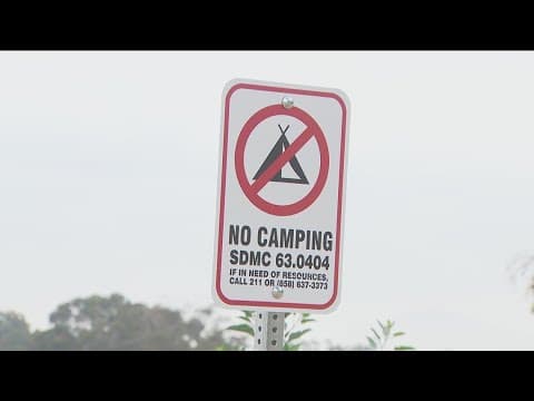 New 'no camping' signs posted in downtown San Diego