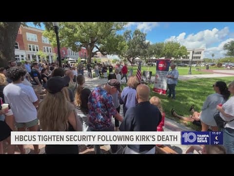 Community holds vigil for Charlie Kirk as security concerns rise at HBCUs