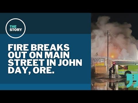 Fire in downtown John Day threatens brewery visited by The Story