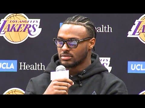 Los Angeles Lakers introduce Bronny James at press conference