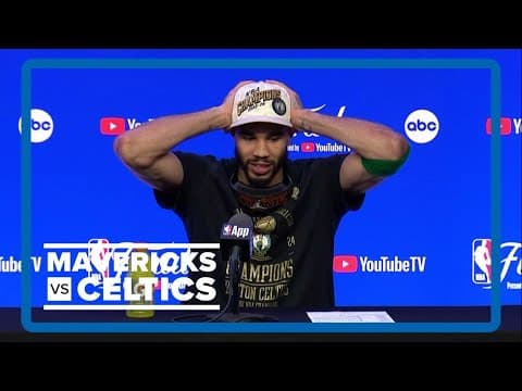 NBA Finals: Jayson Tatum's postgame interview after Celtics beat Mavericks to win NBA championship