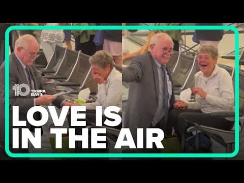 High school sweethearts get engaged at Tampa International Airport