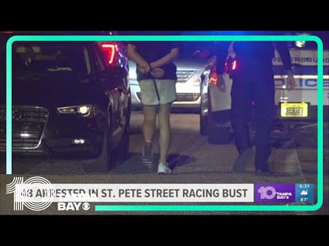 Almost 50 people arrested in St. Pete after street racing event, police say