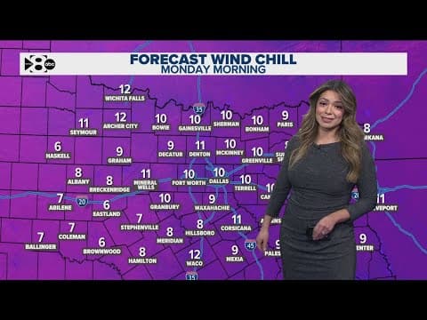 DFW Weather: Monday morning cold brings single-digit wind chill in Dallas