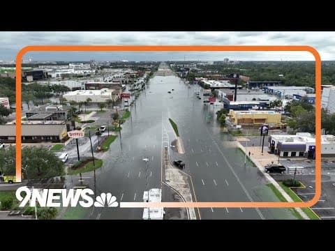 Drone Video Shows Flooding in Tampa from Hurricane Milton