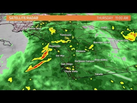 San Diego storms bring rain, flood warnings | 11 AM update