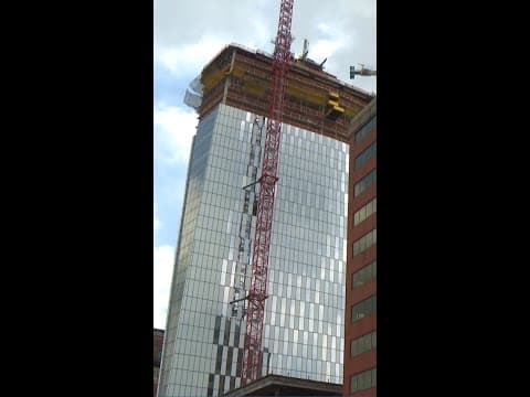 Final beam signed on 38th floor of Signia by Hilton hotel