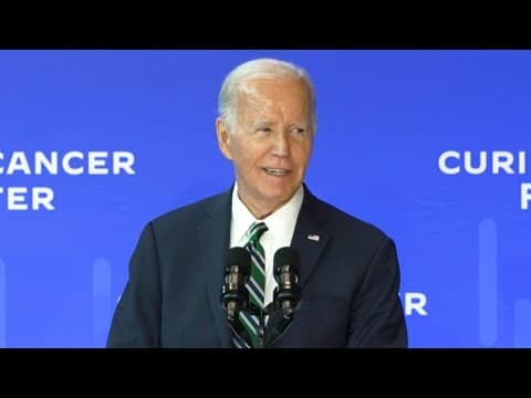 President Joe Biden speaks at event for cancer research