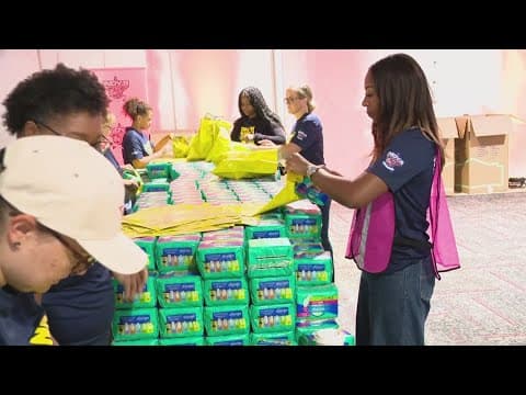 WNBA helps pack 25,000 period packs in Indianapolis for local organizations