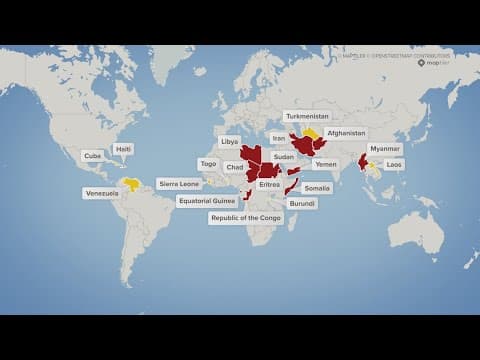 Trump announces travel ban affecting a dozen countries set to go into effect Monday