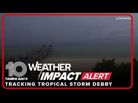 Naples Pier Cam: Dark sky over Gulf of Mexico ahead of Tropical Storm Debby
