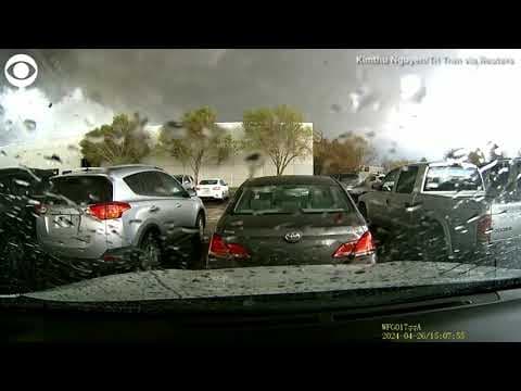 Dashcam video captures moment tornado rips through building in Nebraska