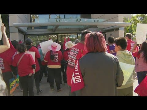 Fast food workers strike, protesting effort to overturn California labor law