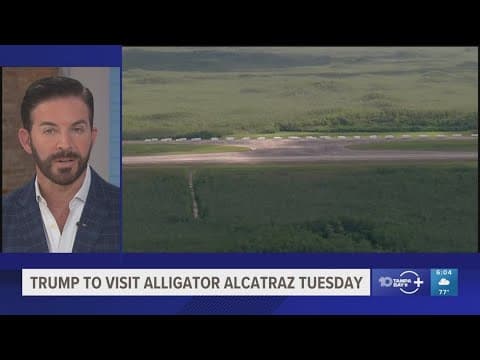 President Trump expected to tour immigration detention center 'Alligator Alcatraz'
