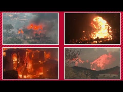Large wildfires burn in California