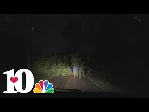 Large tree blocks roadway in Knox County