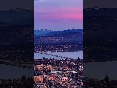 Columbia Center camera: Sun setting over Lake Washington
