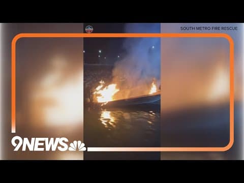 Unoccupied boat catches fire at Chatfield Reservoir