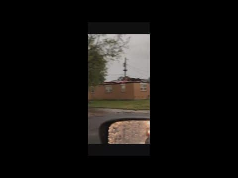 Damage from possible tornado in Marrero, Louisiana