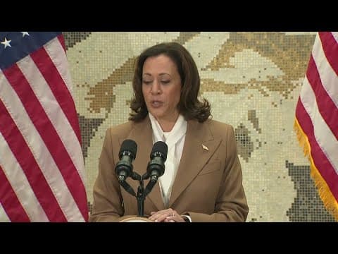 Vice President Kamala Harris speaks about Israel-Hamas conflict in Dubai