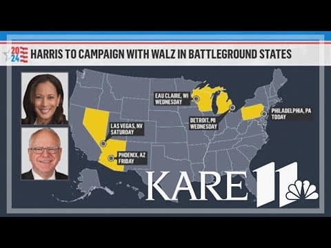 Harris and Walz to barnstorm battleground states this week