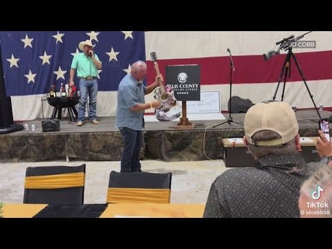 A man paid $4,000 to destroy a guitar signed by Taylor Swift