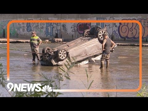 Crews remove car that crashed into South Platte River